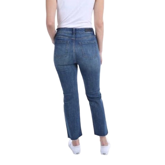 🌺KENNETH COLE NEW YORK  High Waist Button Fly Straight Jeans Size 8🌺 - Picture 2 of 9